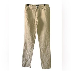 Active Seller! MNG Collection Women’s Linen Straight-Leg Pants Tan Size 34